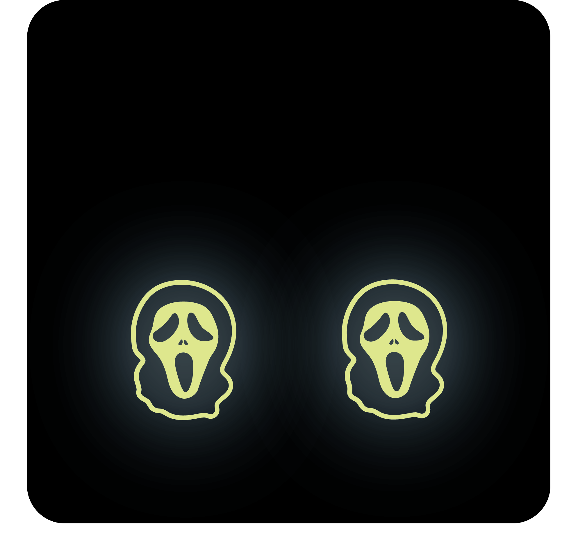 Scary Mask Earrings - GLOW IN THE DARK / Halloween Earrings