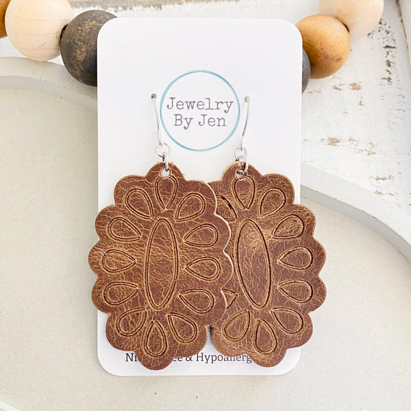 Concho Earrings: Vintage Cowboy