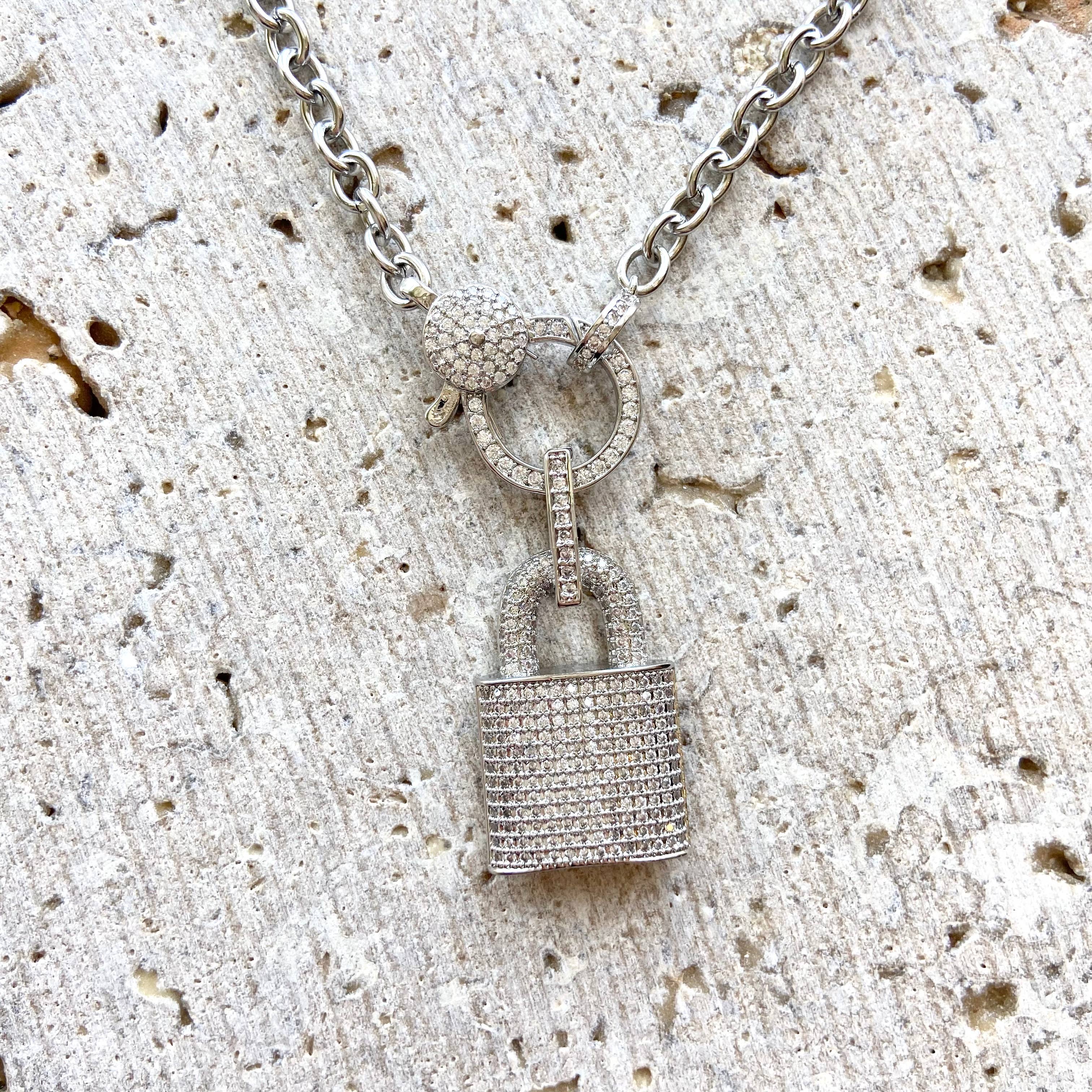 Silver Lock Necklace