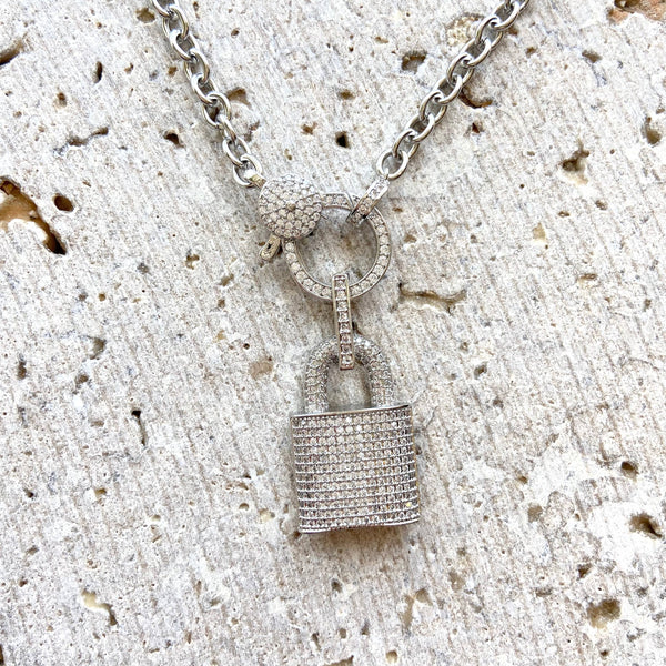 Silver Lock Necklace