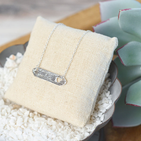 Open Heart Bar Pendant Necklace