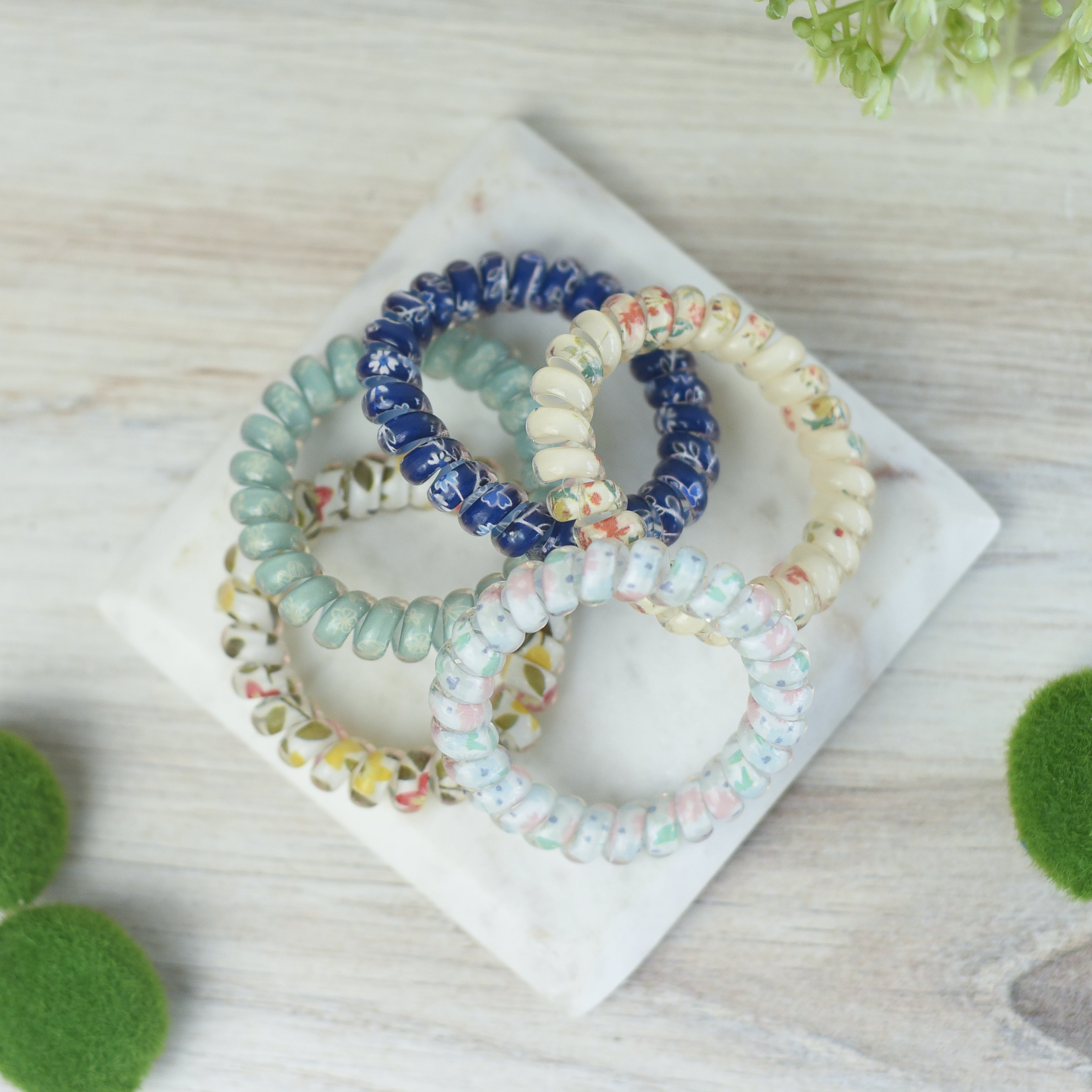 Large Hair Coil Set in Autumn Floral