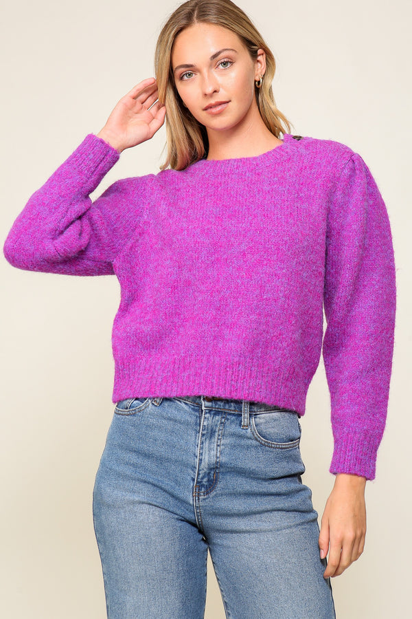Meadow Mist Button-detail Sweater
