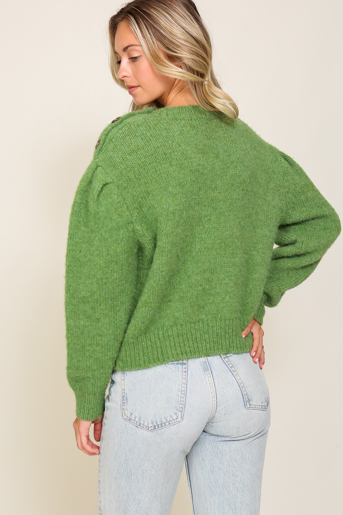 Meadow Mist Button-detail Sweater