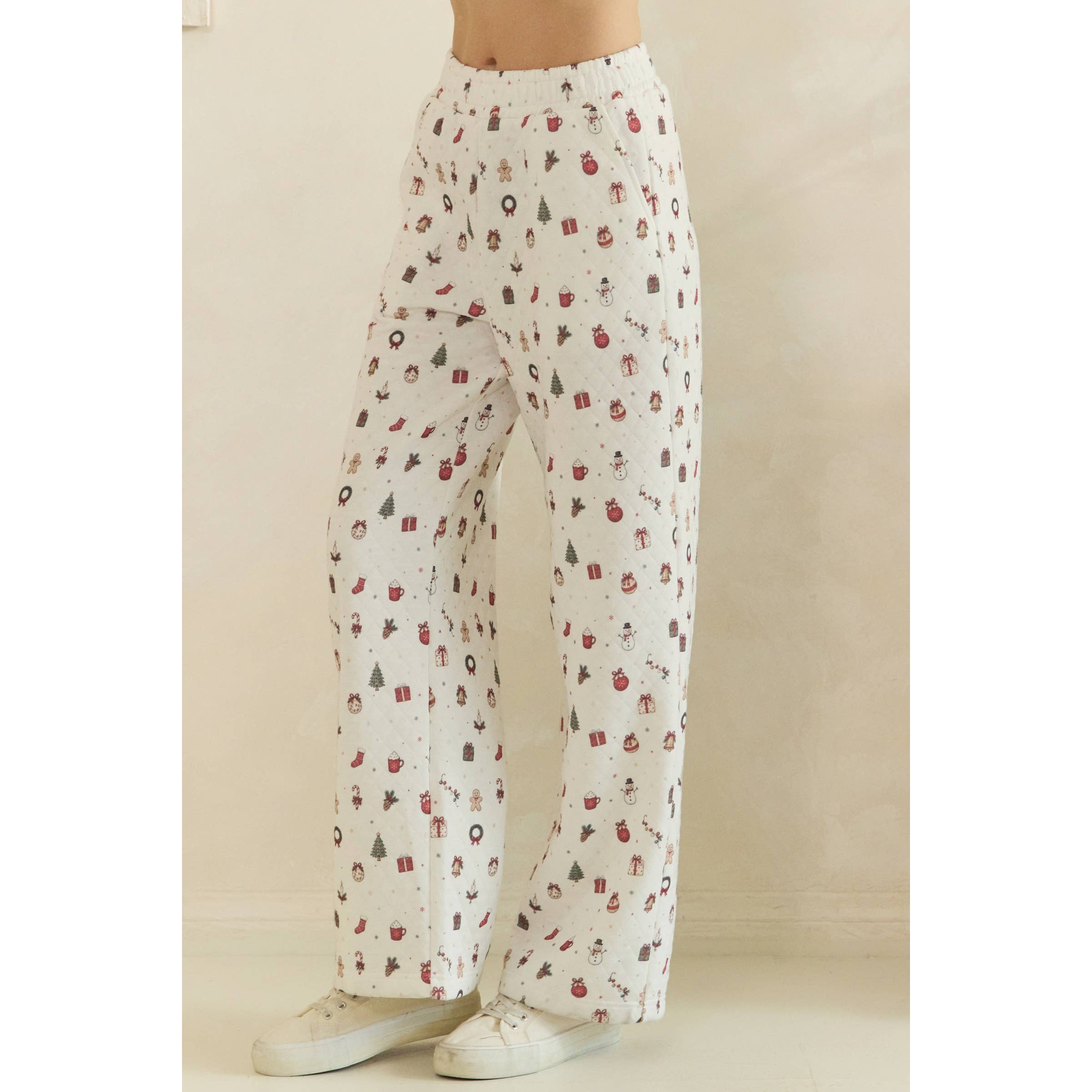Cozy Holiday Print Lounge Pants