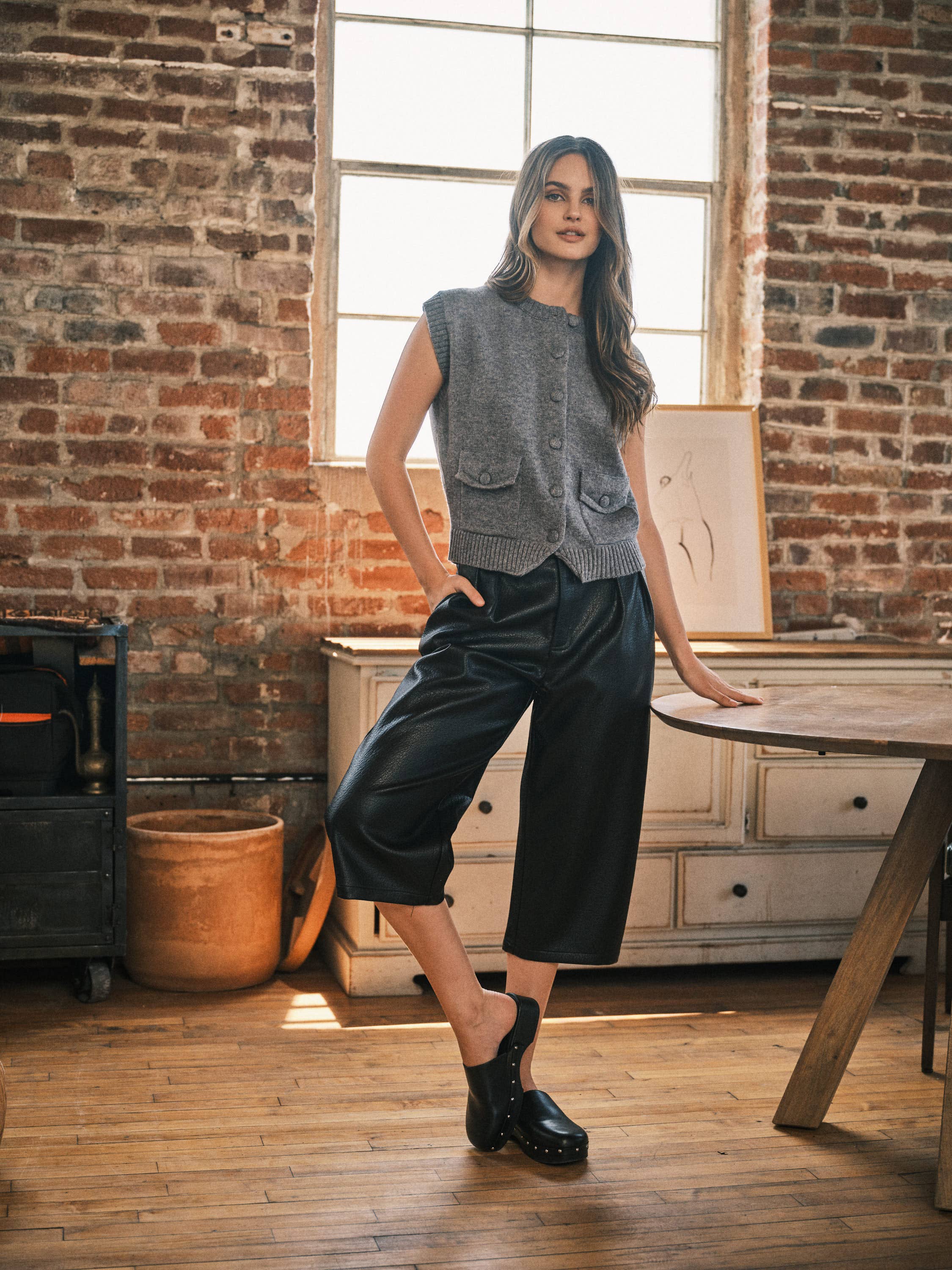 COZY BUTTON-DOWN SWEATER VEST
