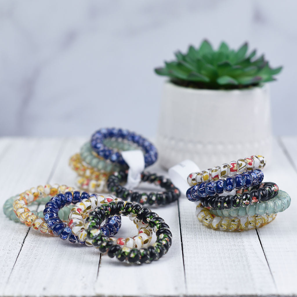 Large Hair Coil Set in Autumn Floral