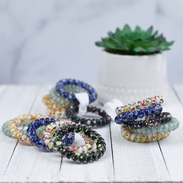 Large Hair Coil Set in Autumn Floral