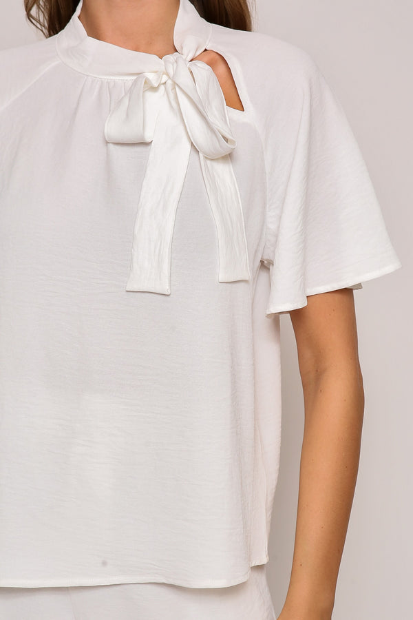 Breeze Bow Necktie Airflow Top