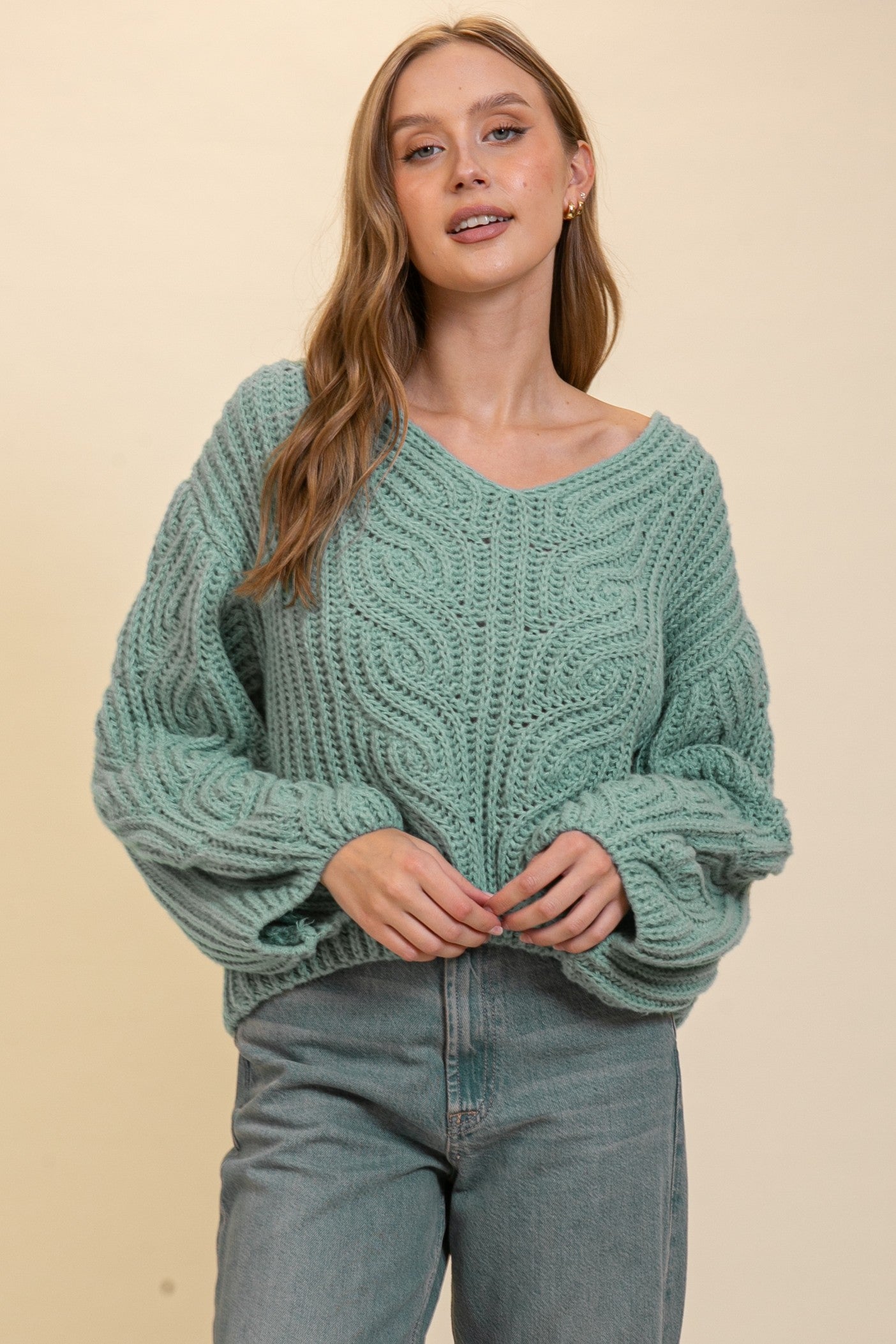 Chunky Cable Knit Sweater