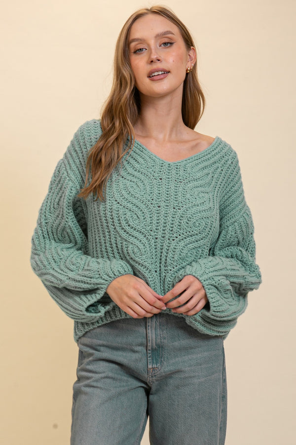 Chunky Cable Knit Sweater