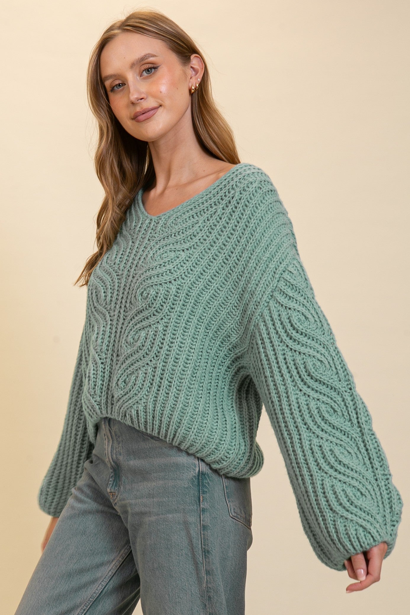 Chunky Cable Knit Sweater