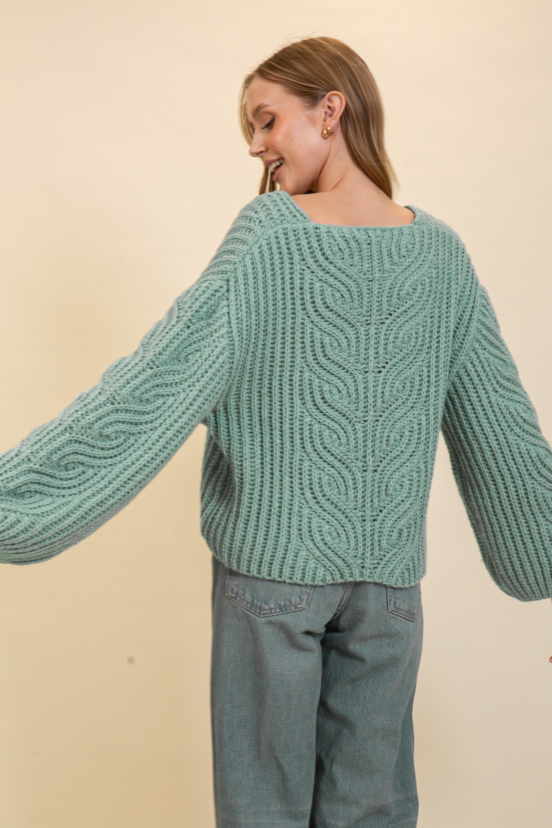 Chunky Cable Knit Sweater