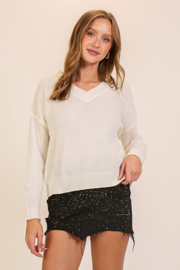 The Everyday Vibe V-neck Sweater