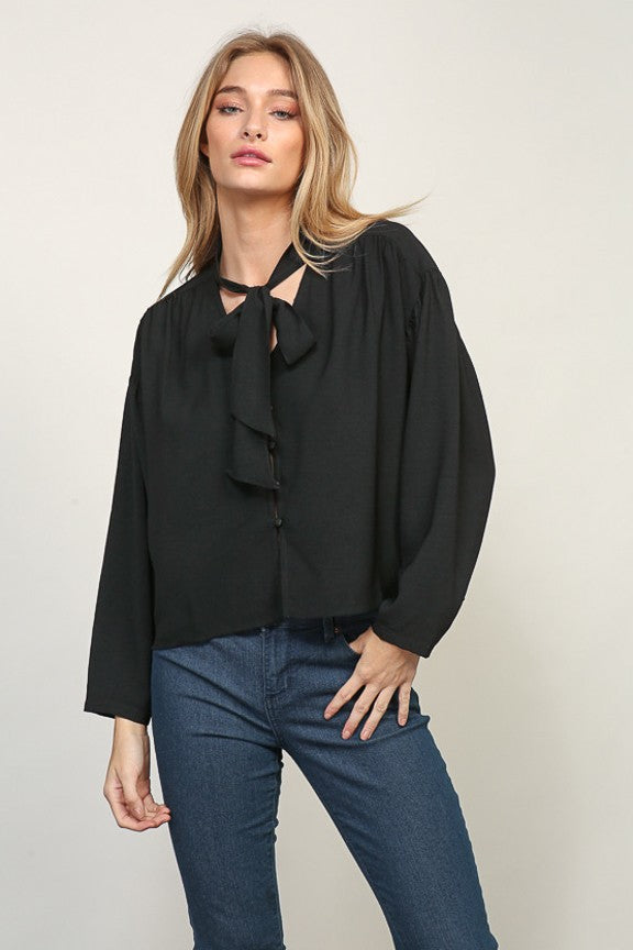 Bow Tie Front Blouse