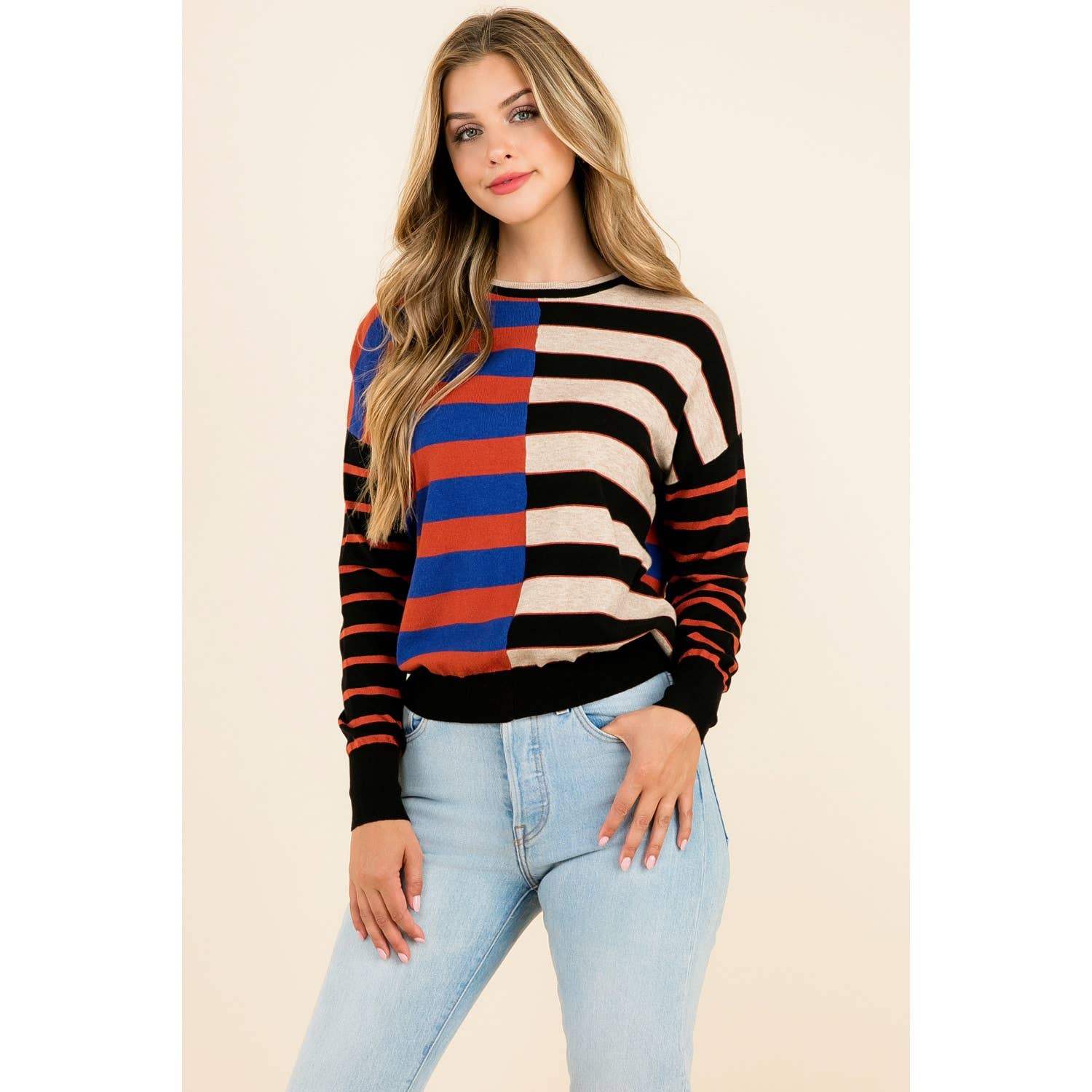 The Rebel Stripe Block Sweater