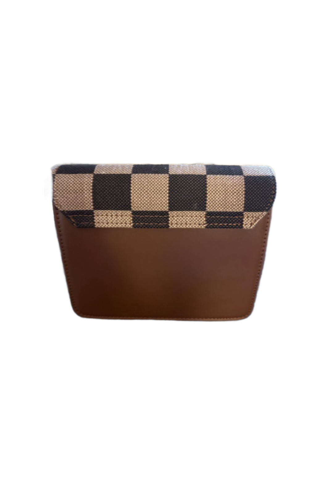 LV Upcycled Checker Chained Crossbody Bag