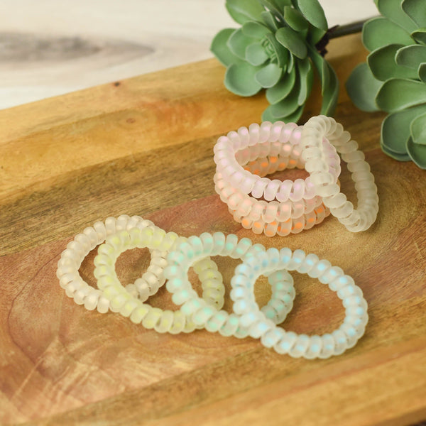 Large Hair Coil Set in Matte Dot Translucent