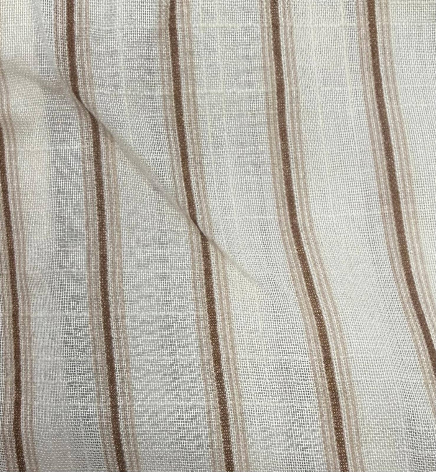 Natural Stripe Button Henley Blouse