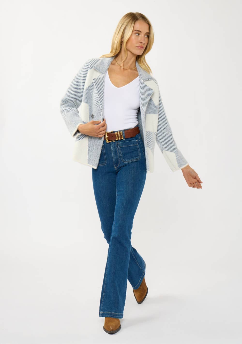 Double Breasted Sweater Jacket