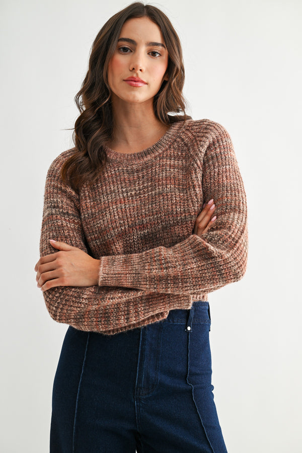 Cozy Knit Brown Wool Sweater