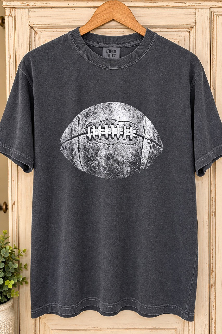 Comfort Crew Vintage Football Tee — Dark Gray