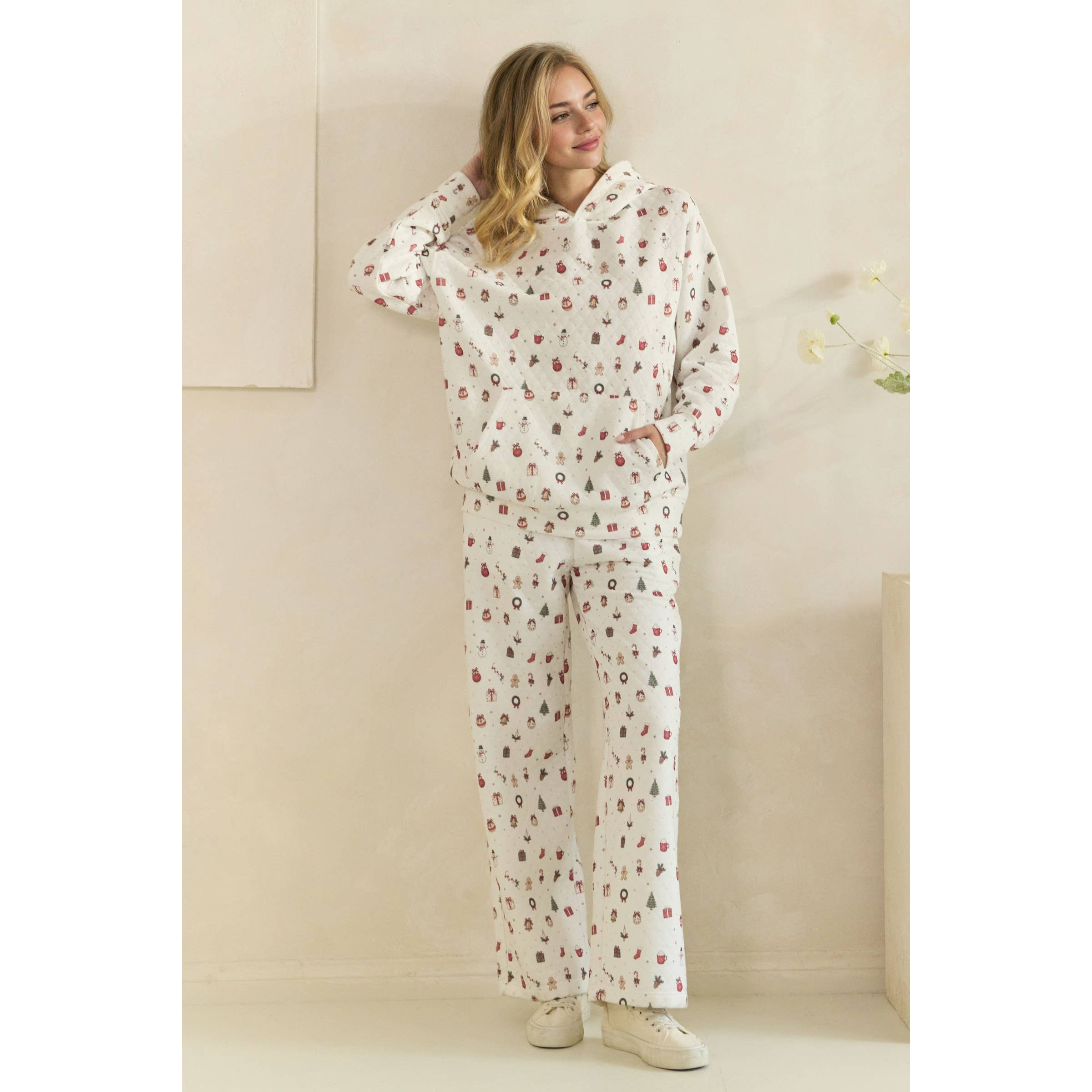 Cozy Holiday Print Lounge Pants
