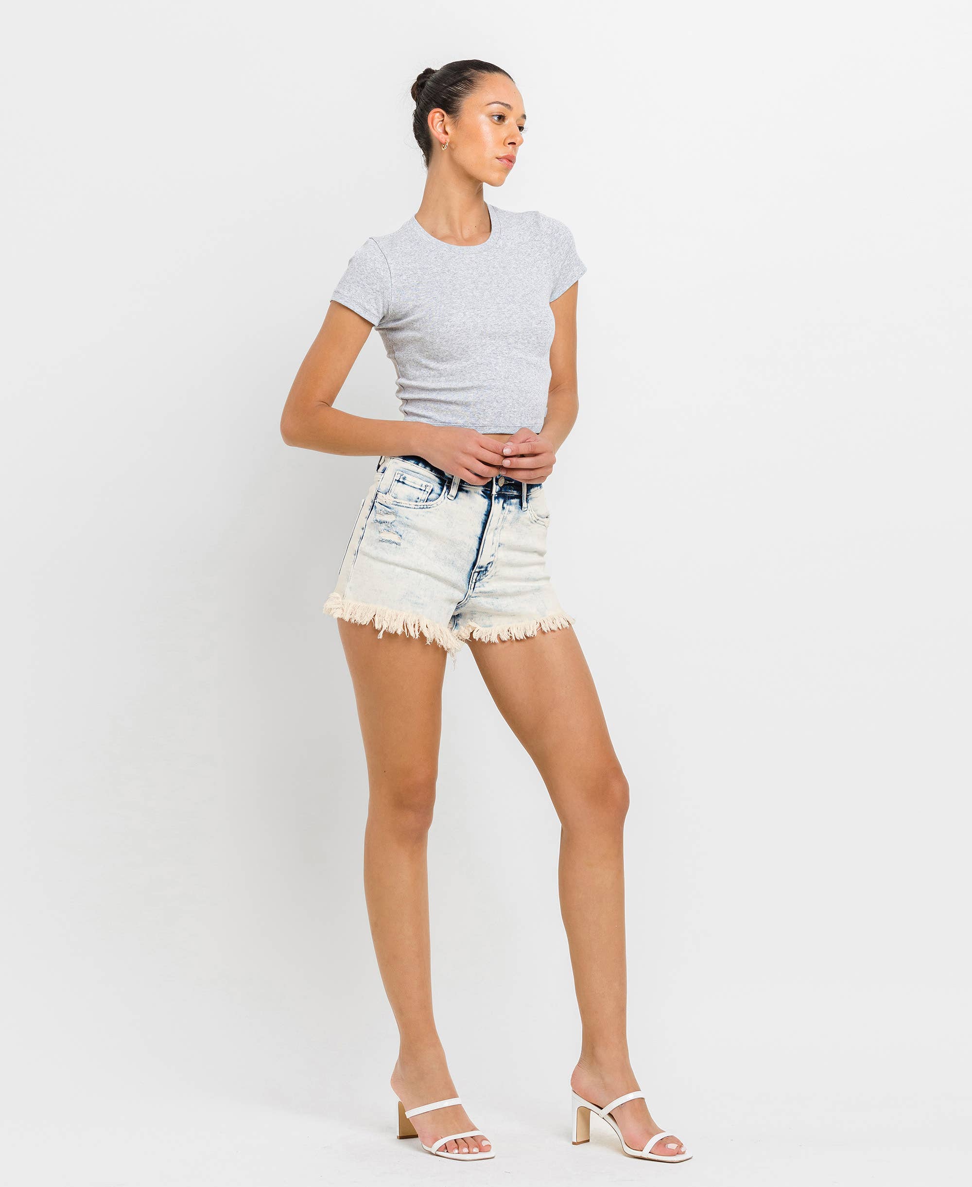 Vervet - Cortney High Rise Mom Shorts