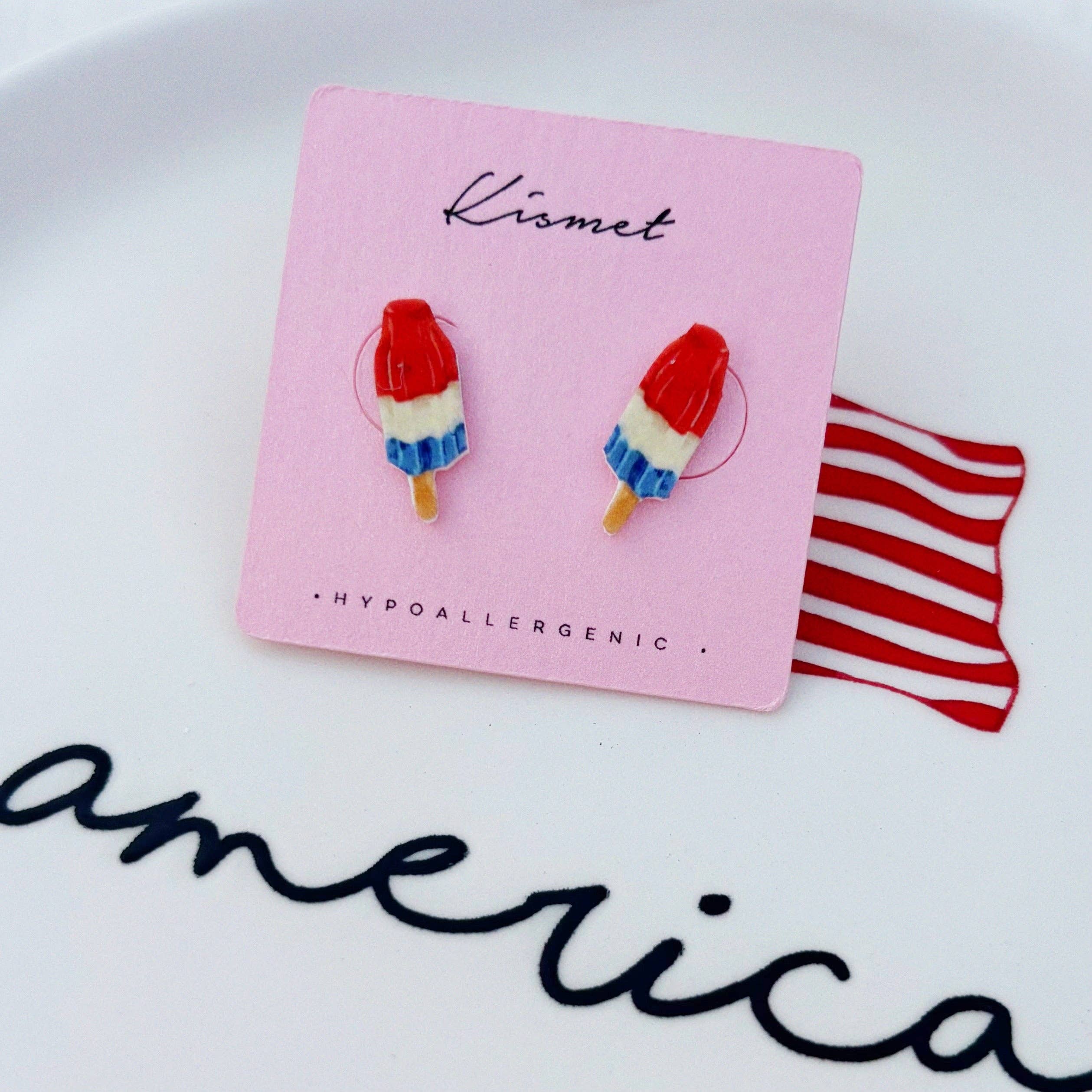 Rocket Popsicle Americana Stud Earrings