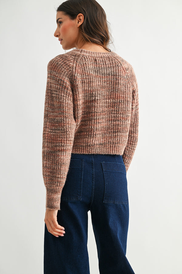 Cozy Knit Brown Wool Sweater