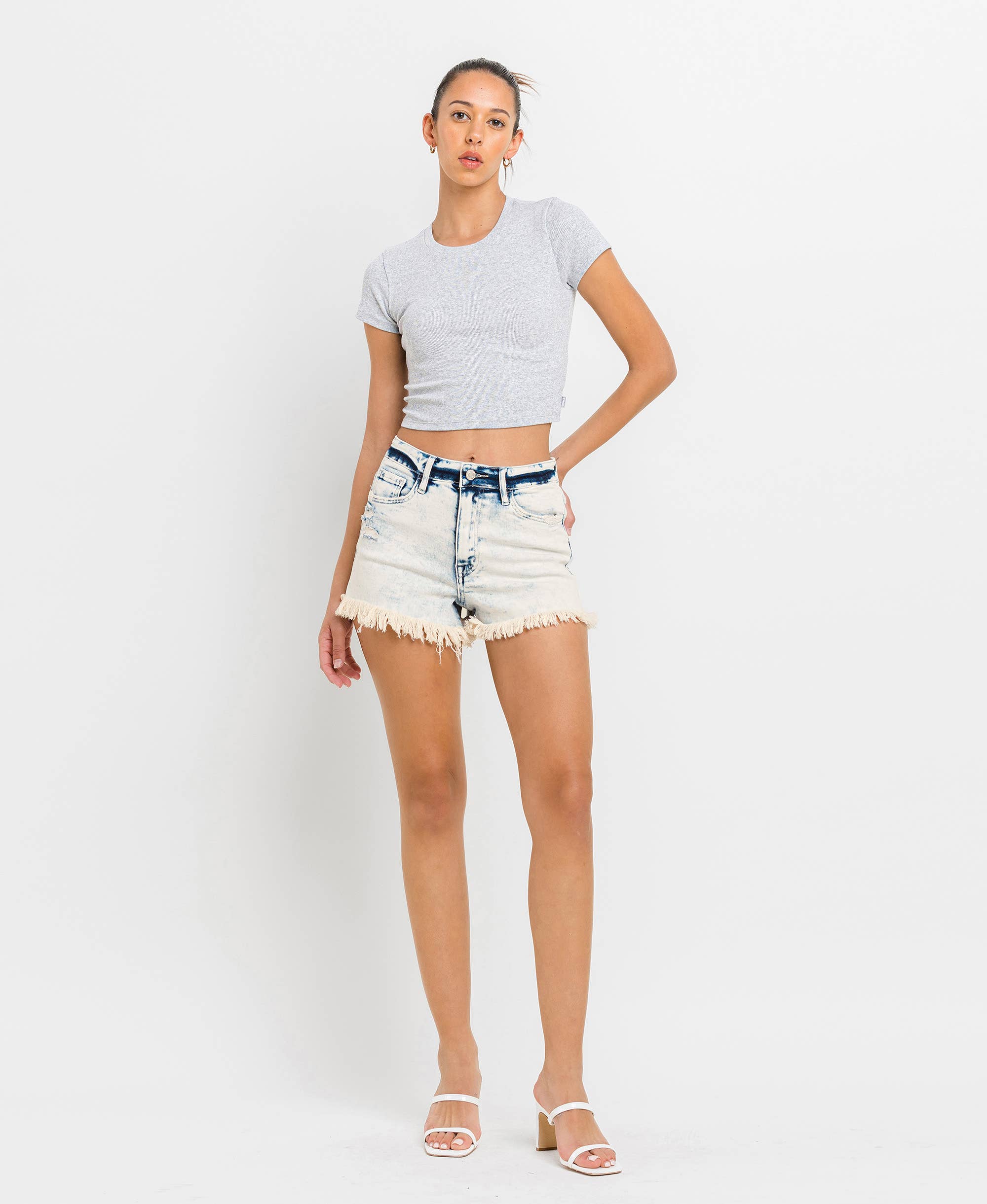 Vervet - Cortney High Rise Mom Shorts