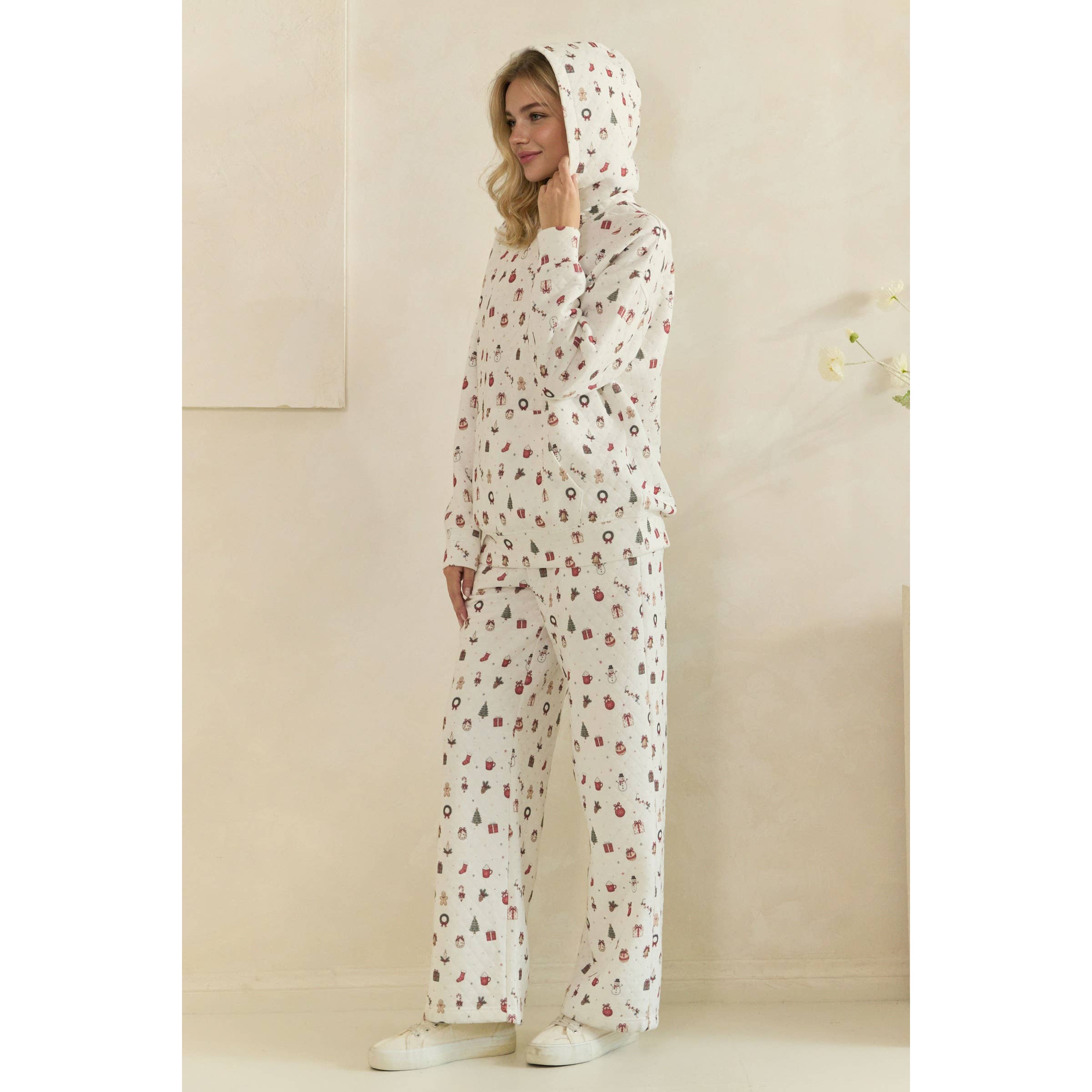 Cozy Holiday Print Lounge Pants