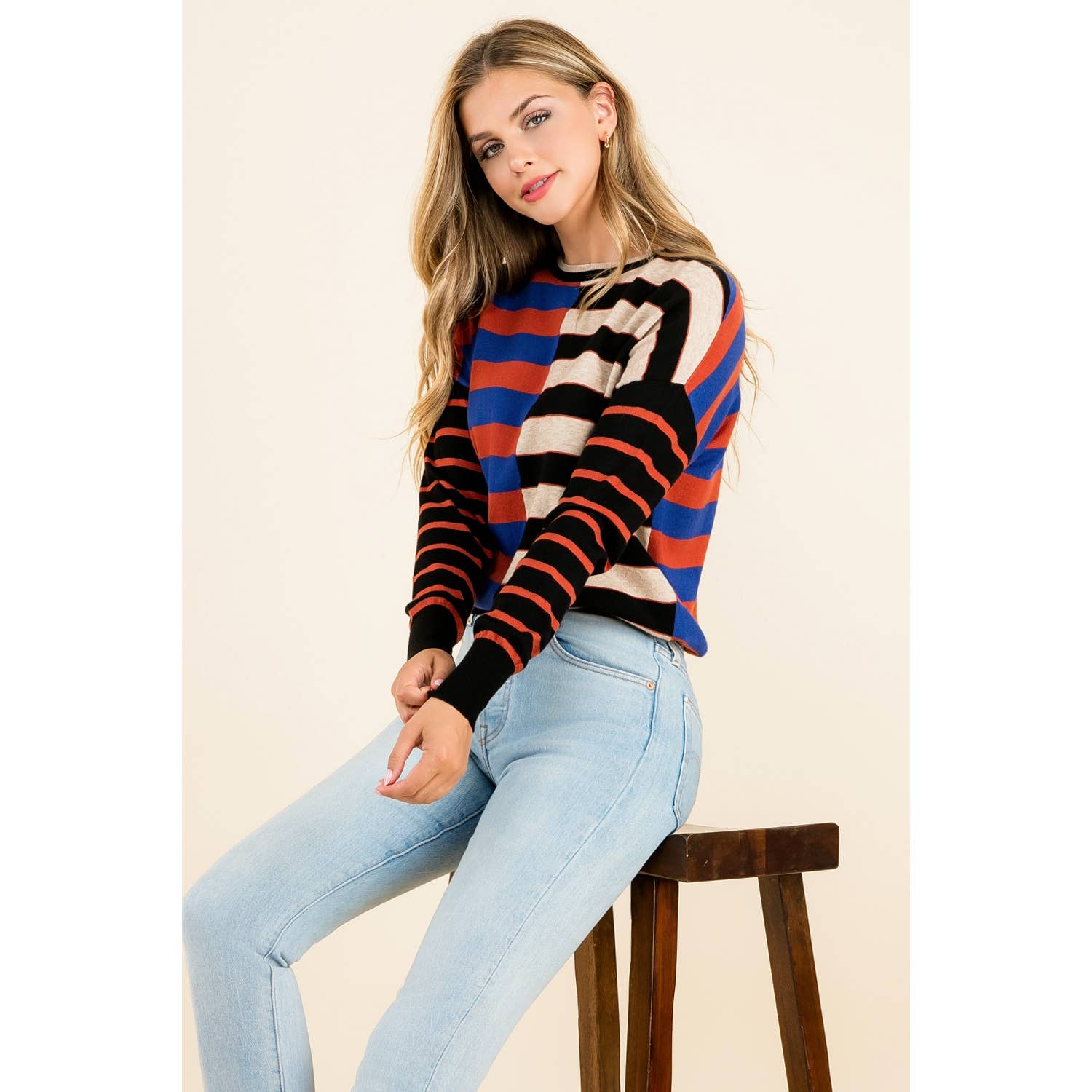 The Rebel Stripe Block Sweater