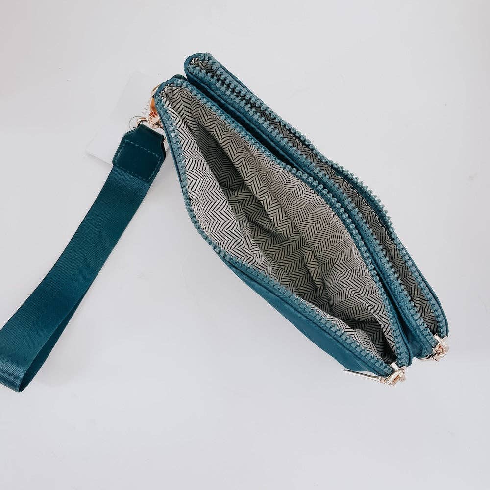 Cove Double Zip Nylon Wristlet Wallet Wholesale