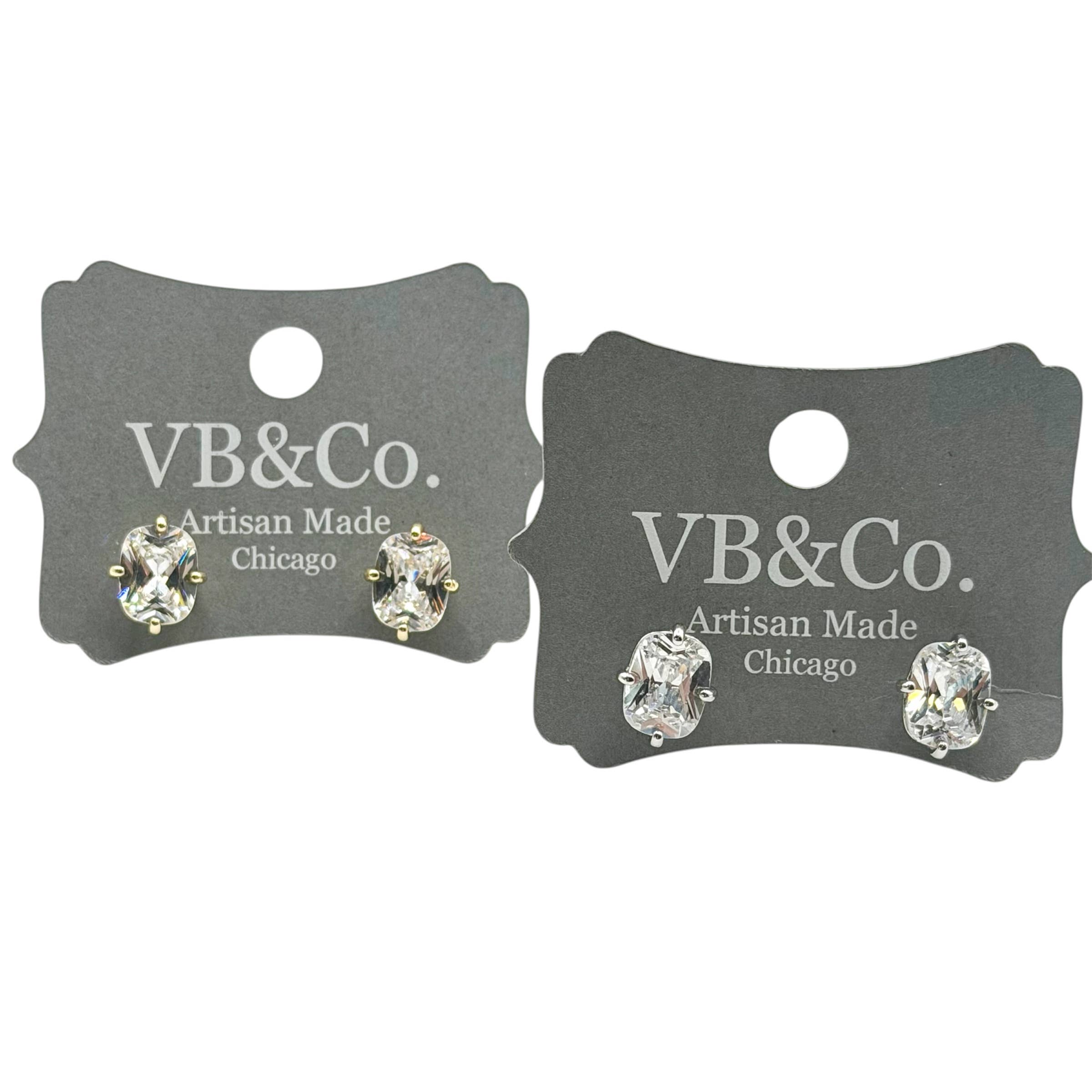 Sparkly crystal stud earrings