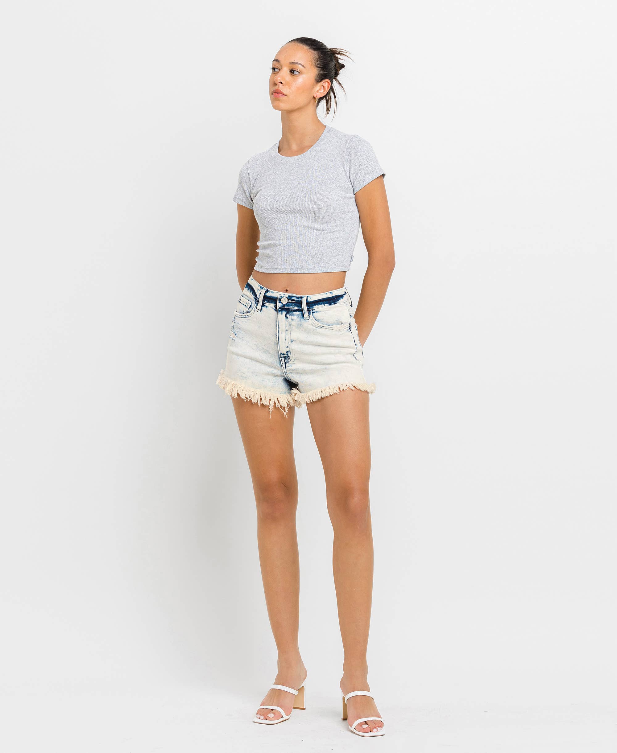 Vervet - Cortney High Rise Mom Shorts