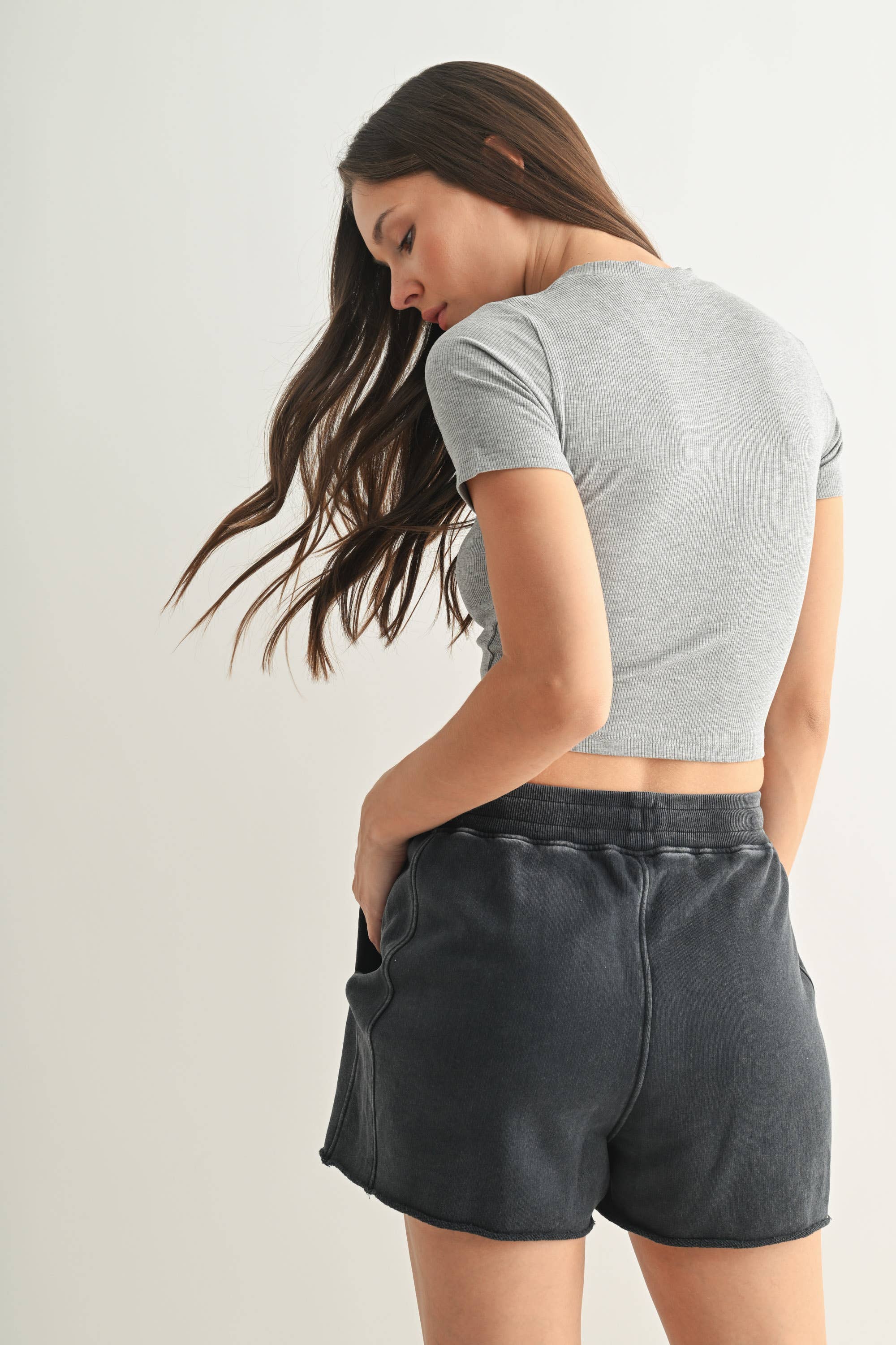 Essential Micro-Ribbed Athleisure Baby Tee