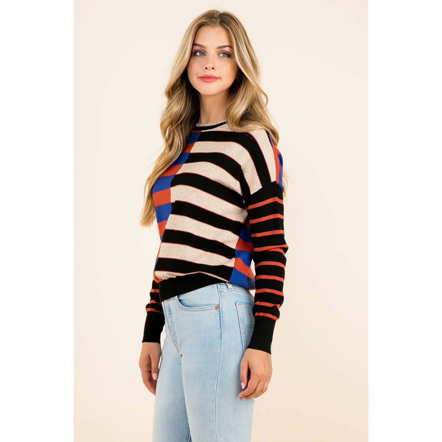 The Rebel Stripe Block Sweater