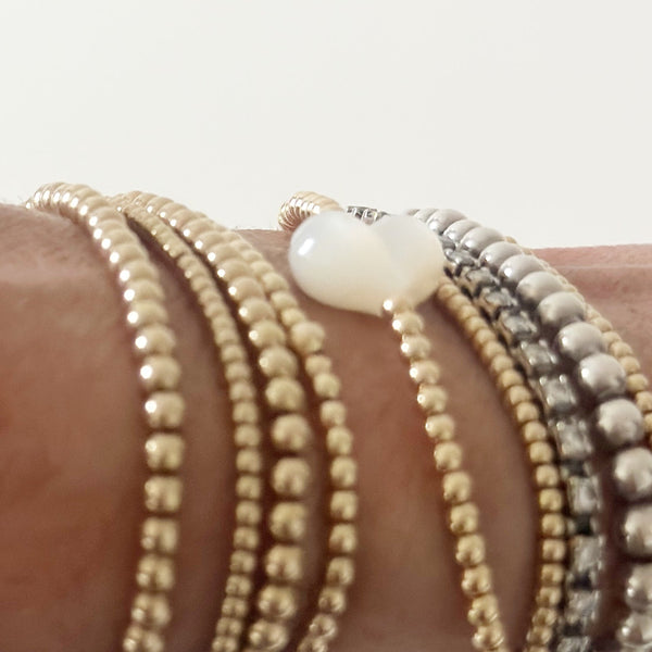 Pearl Bubble Heart Bracelet