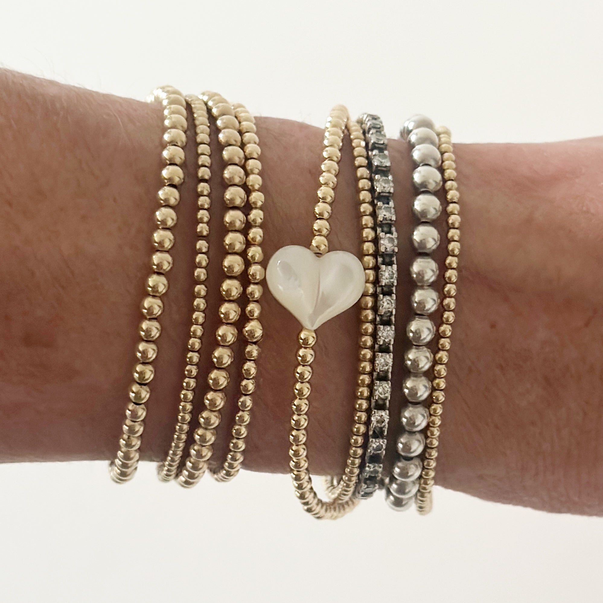 Pearl Bubble Heart Bracelet