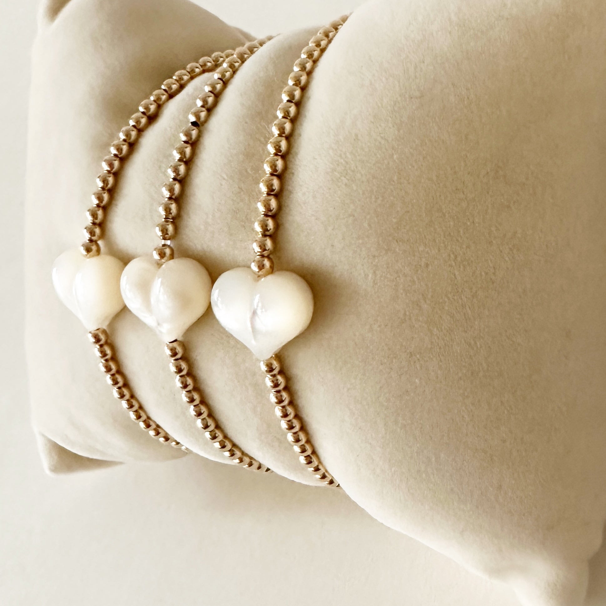 Pearl Bubble Heart Bracelet