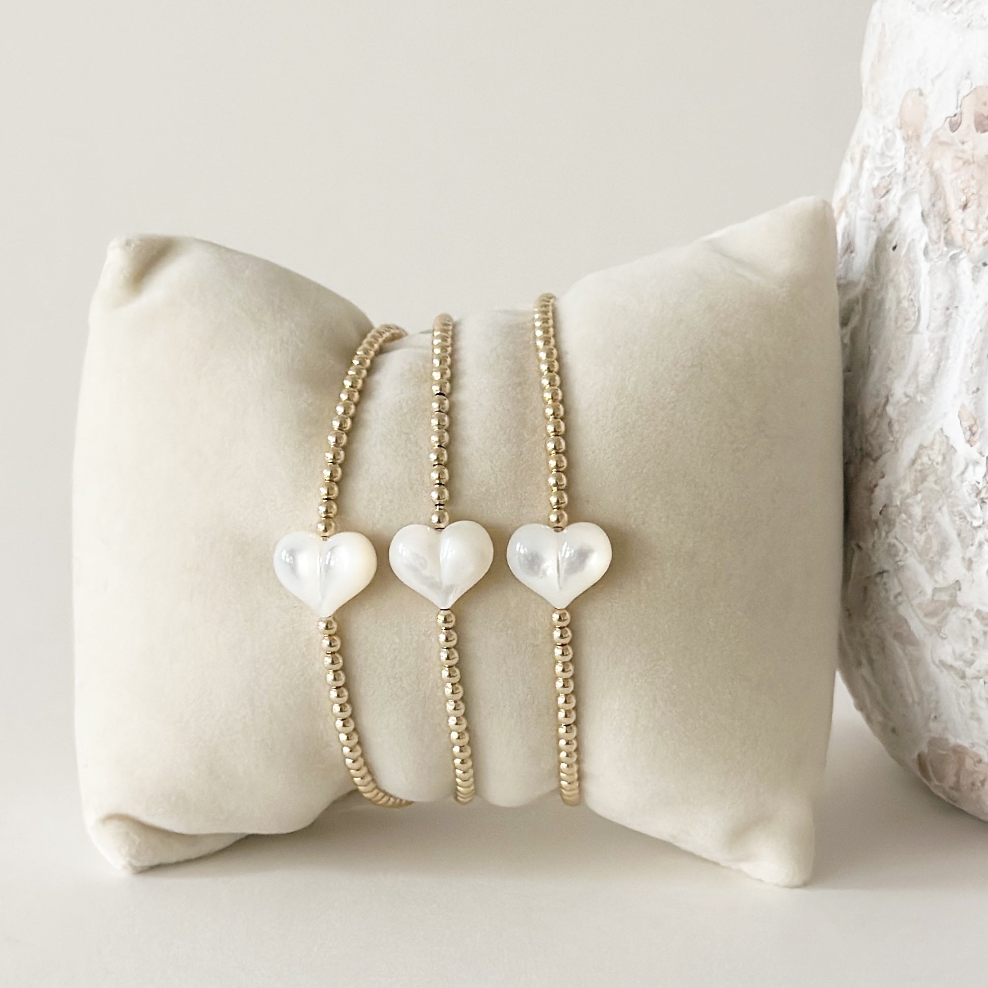 Pearl Bubble Heart Bracelet