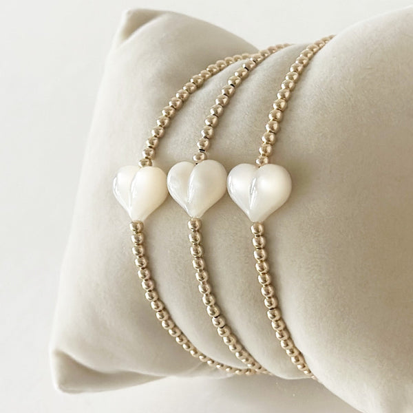 Pearl Bubble Heart Bracelet