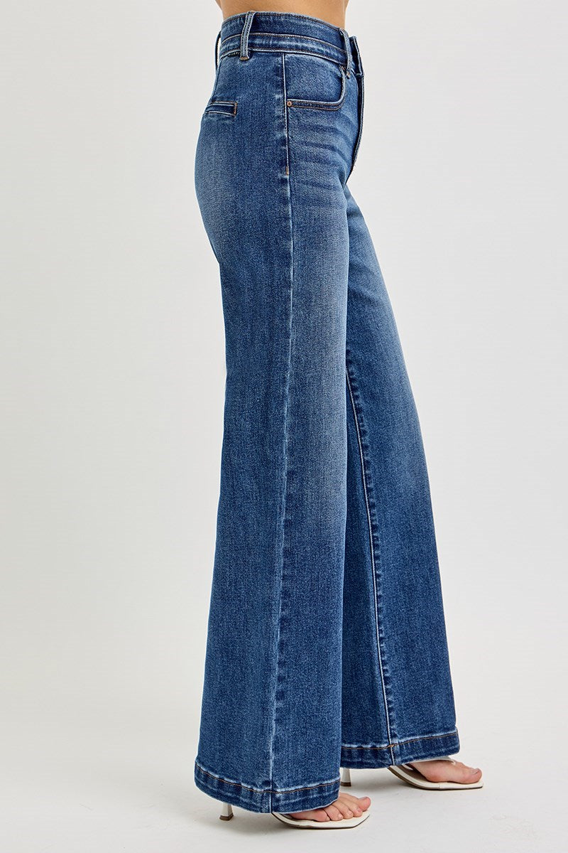 Risen Sculpted Rise Wide Jeans