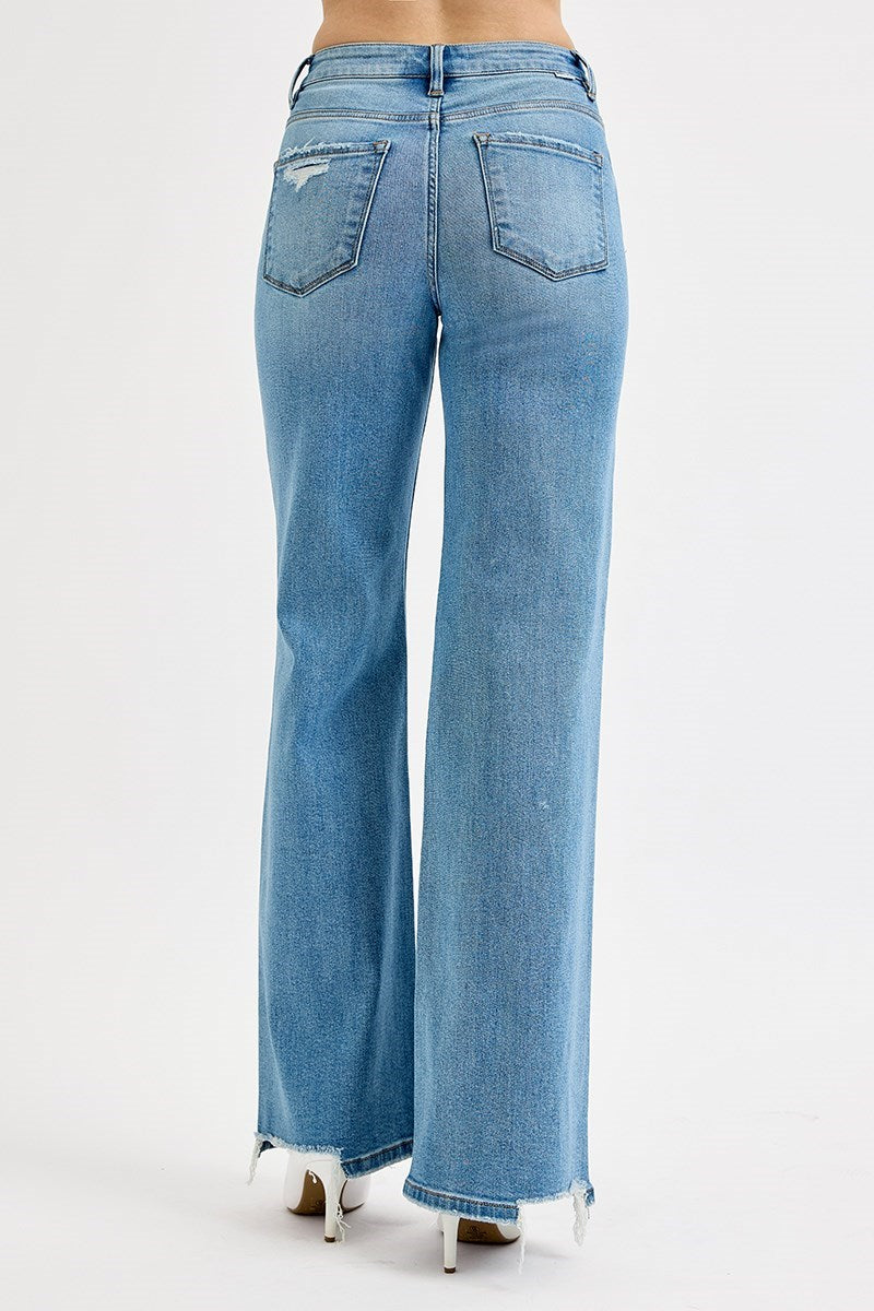 Risen Sculpted Edge Wide Jeans