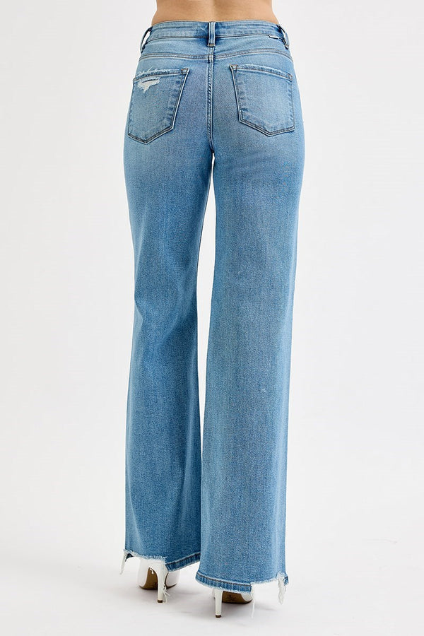 Risen Sculpted Edge Wide Jeans