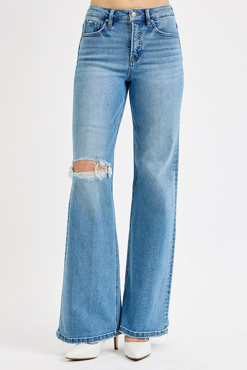 Risen Sculpted Edge Wide Jeans