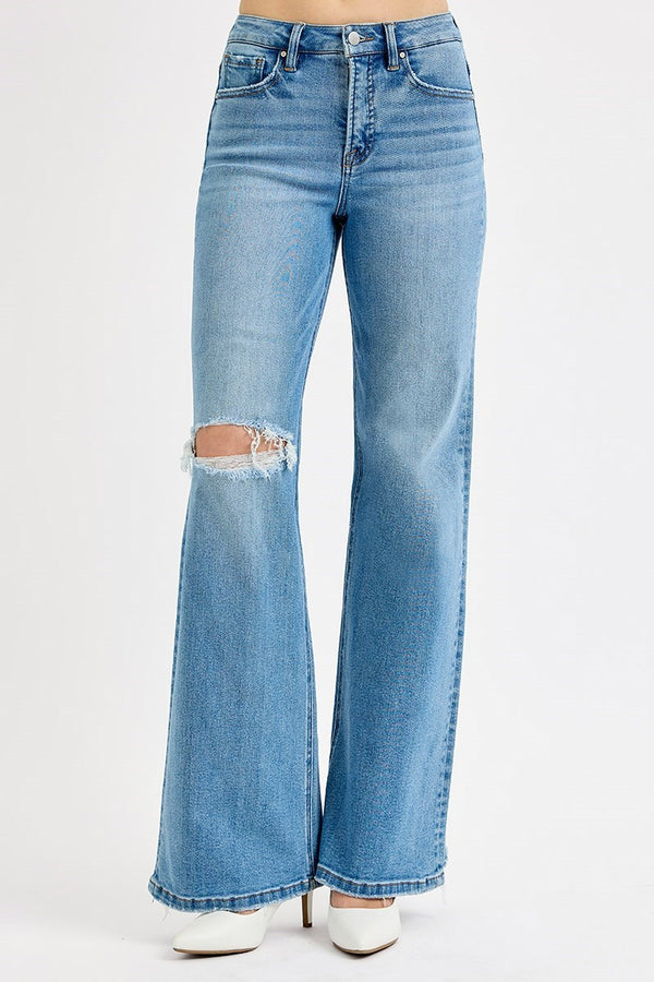 Risen Sculpted Edge Wide Jeans