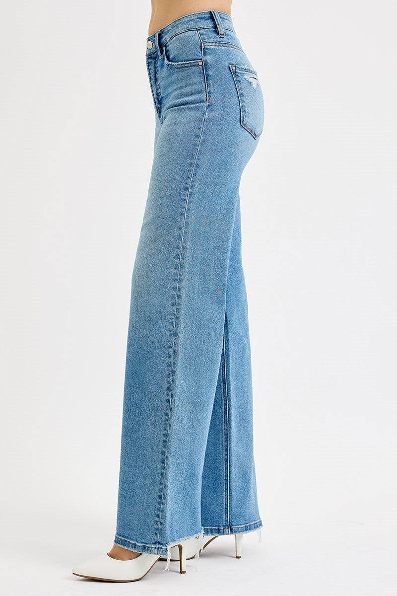 Risen Sculpted Edge Wide Jeans