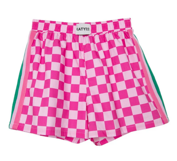 Hot Pink Checkered Boxer Shorts